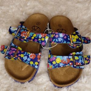 Girls Floral Slippers